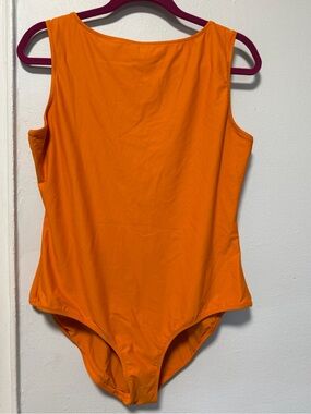 SKIMS Signature Swim High Neck One Piece Swimsuit – Tangerine – Size 2X